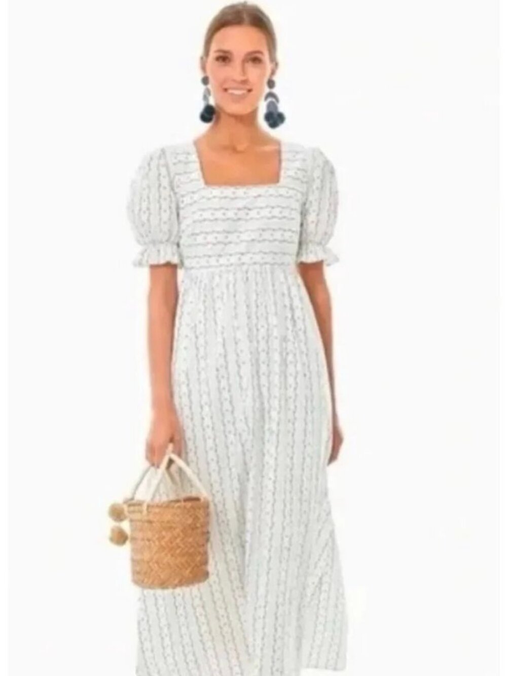 Pomander Place Pippa Blue White Floral Maxi Dress Small Tuckernuck